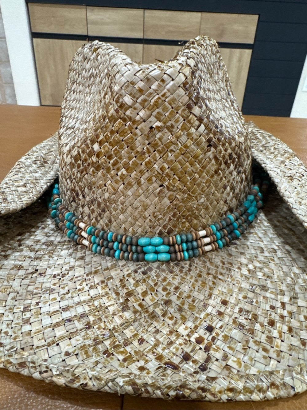 Sun N Sand Women’s Straw Cowboy Hat Beaded Band Western Beach Cowgirl One Size - Picture 2 of 7